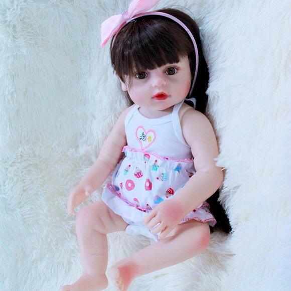 Lifelike Reborn Baby Dolls 18 Inch Sweet Real Life Realistic Newborn Full Cute - Picture 7 of 8